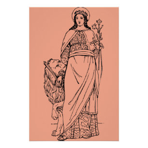 Póster Santa Euphemia la alabada Virgen y el mártir