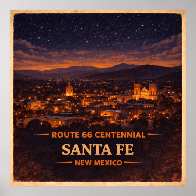 Póster Santa Fe Centenario de Nuevo México (Frente)