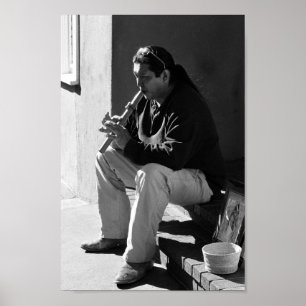 Póster Santa Fe Flutist