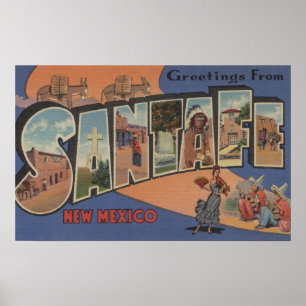 Póster Santa Fe, New México - escenas grandes 2 de la