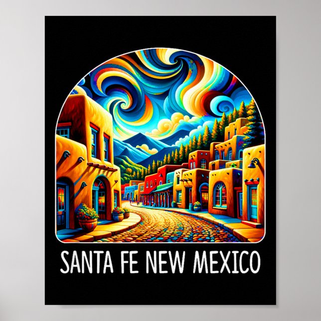Póster Santa Fe New Mexico - Expressionism Art -  (Frente)