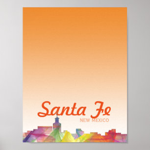 PÓSTER SANTA FE, NUEVA MÉXICO SKYLINE WB1