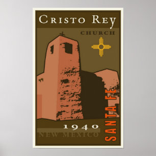 Póster Santa Fe, Nuevo México, Estados Unidos