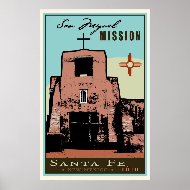 Póster Santa Fe, Nuevo México, Estados Unidos (Frente)