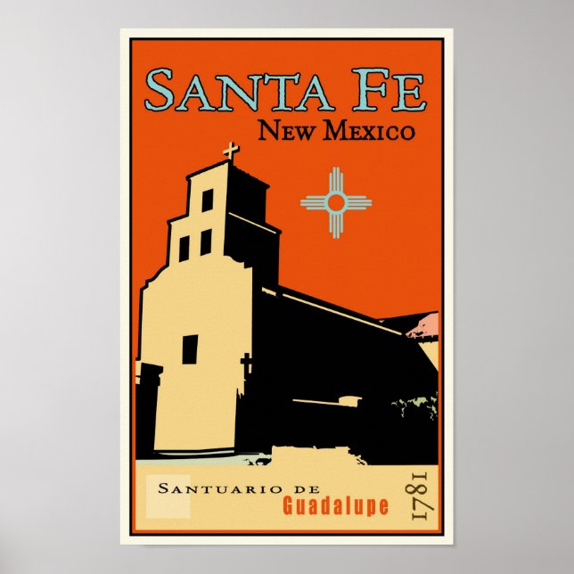 Póster Santa Fe, Nuevo México, Estados Unidos (Frente)