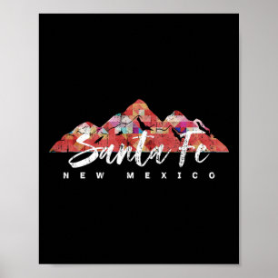 Póster Santa Fe Nuevo México Viajes Familiares Senderismo
