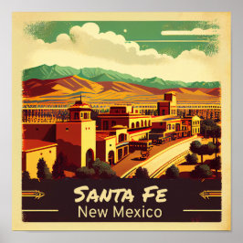 Póster Santa Fe Vintage