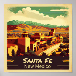 Póster Santa Fe Vintage