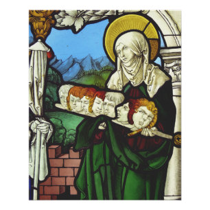 Póster Santa Felicitas y las cabezas de sus siete hijos