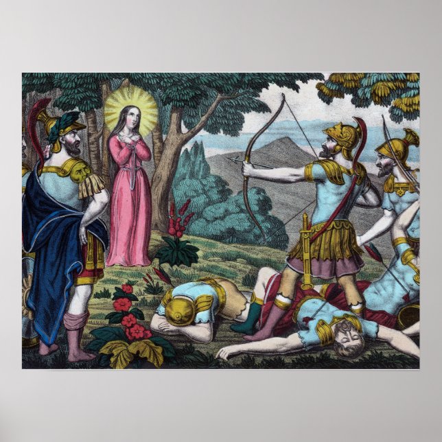 Póster Santa Filomena siendo asaeteada (Frente)