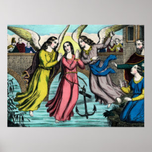 Póster Santa Filomena siendo rescatada de ahogarse