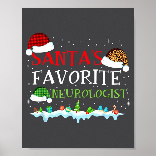 Póster Santa Fun Favorite s Neurologist Fun (Frente)