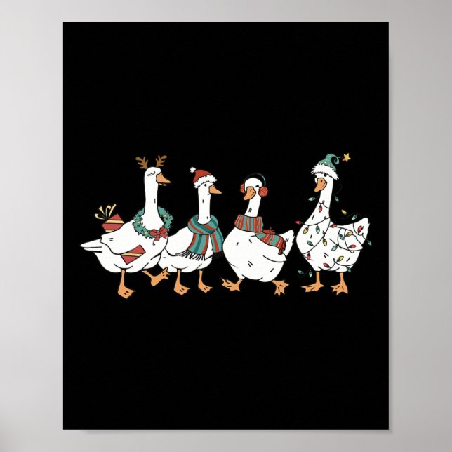 Póster Santa Goose en los Navidades sueltos de Merry Goos (Frente)
