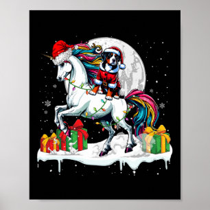 Póster Santa Gran Suiza Montaña Montada en Cristo Unicorn