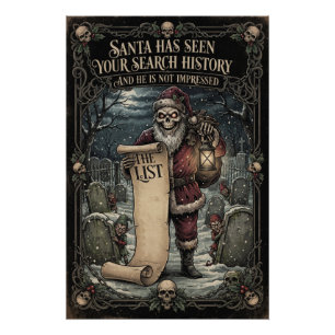Póster "SANTA HA VISTO TU HISTORIAL DE BÚSQUEDA" Santa es