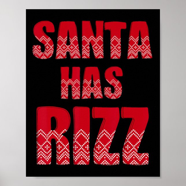 Póster Santa Has Rizz - Funny Gen Alpha Navidades de jerg (Frente)