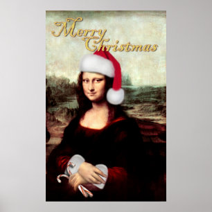 Póster Santa Hat, Navidades de Mona Lisa