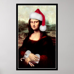 Póster Santa Hat, Navidades de Mona Lisa