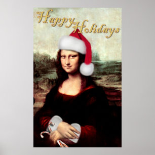 Póster Santa Hat, Navidades de Mona Lisa