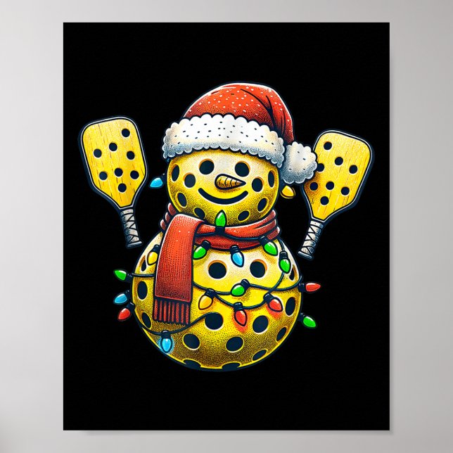 Póster Santa Hat Snowman Family Matching Ckleball Christm (Frente)