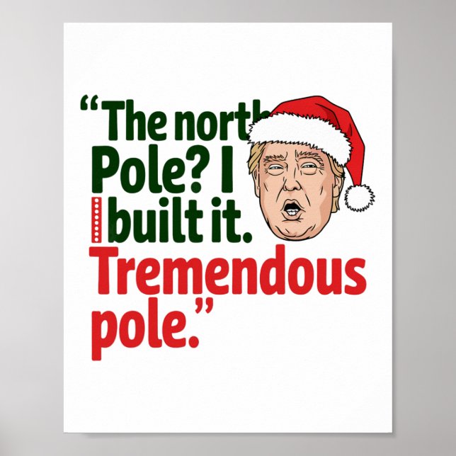 Póster Santa Hat Trump Make Christmas Great Again Funny U (Frente)