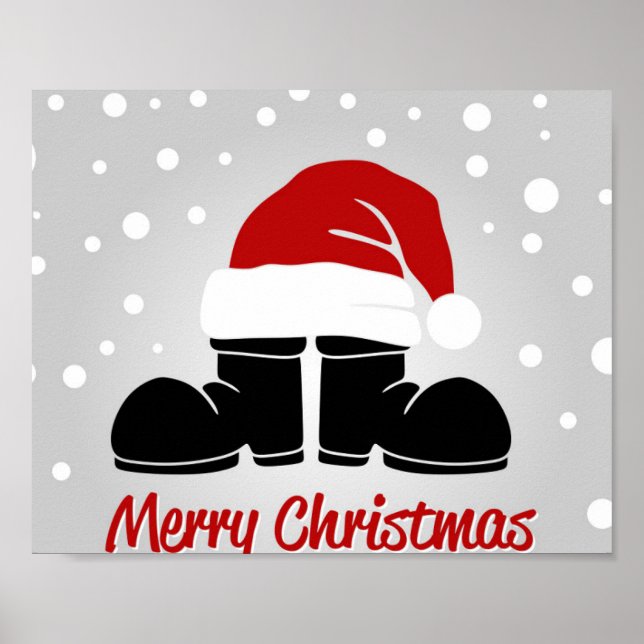 Póster Santa hat y bootsb (Frente)