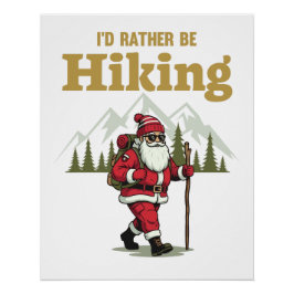 Póster Santa Hiking