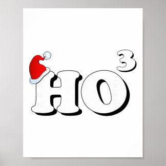 Póster Santa Ho3 Ho Cubed Gift Women Men Teacher Funny Ch