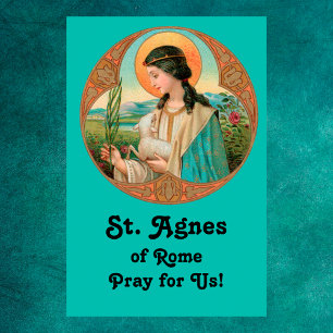 Póster Santa Inés de Roma (BK 006) 24"x36"