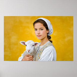 Póster Santa Inés de Roma: Inocencia y Coraje