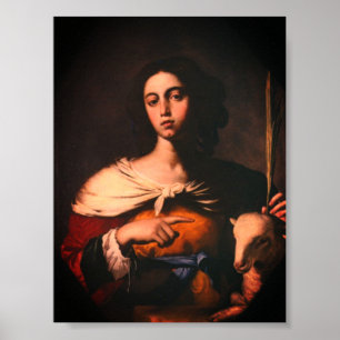 Póster Santa Inés (por Guarino, 1650)