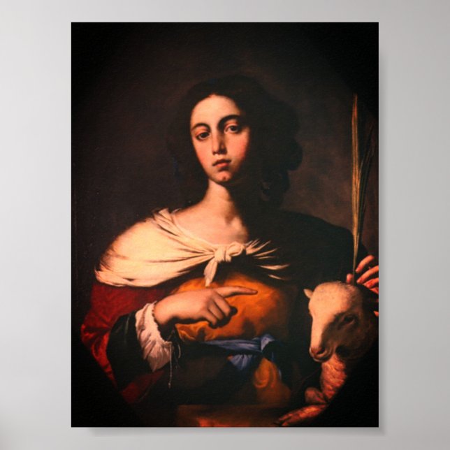 Póster Santa Inés (por Guarino, 1650) (Frente)