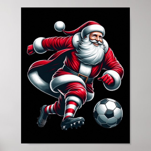 Póster Santa Juega Navidades Deportivas Mujeres Hombres N (Frente)