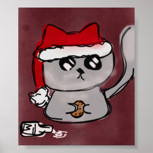 Póster Santa Kitty (Frente)