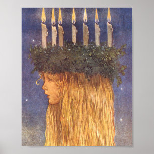 Póster Santa Lucía John Bauer