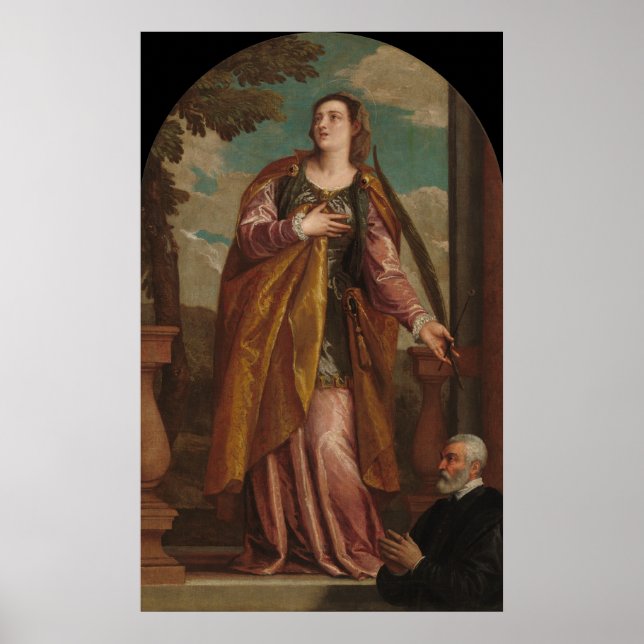 Póster Santa Lucy y un donante - Poster Bella Artes Veron (Frente)