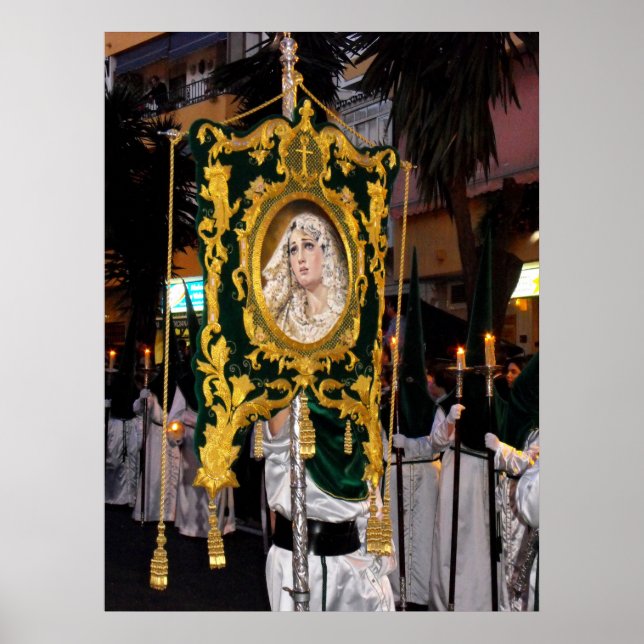 Póster Santa Madre María, Domingo de Ramos, Marbella, Esp (Frente)