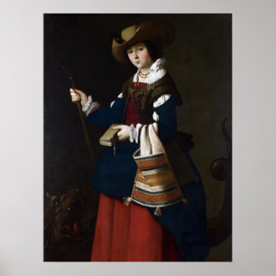 Póster Santa Margarita como pastora