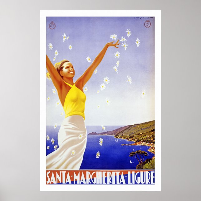 Póster "Santa Margherita, Liguria" Poster de Viajes Vinta (Frente)