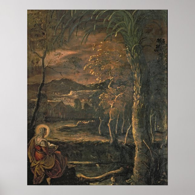 Póster Santa María de Egipto en el desierto (Frente)