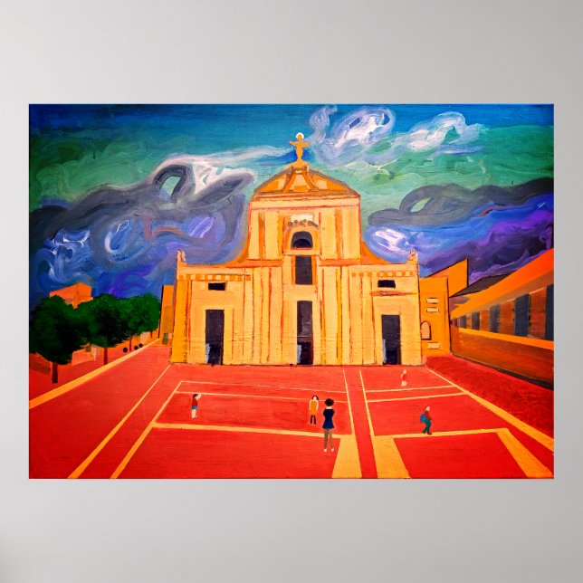 Póster Santa Maria Degli Angeli Italia Acrílico (Frente)