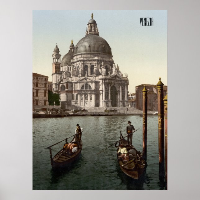 Póster Santa Maria della Salute en Venecia (1900) (Frente)