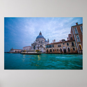 Póster Santa Maria della Salute Gran Canal Venecia Crepús