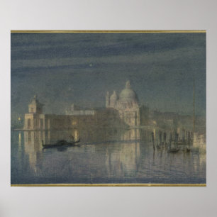 Póster Santa Maria Della Salute, Venecia, Luna, 1863