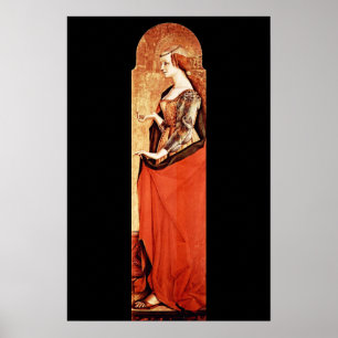 Póster SANTA MARÍA MAGDALENA 2 Dorado,Rojo ,Negro