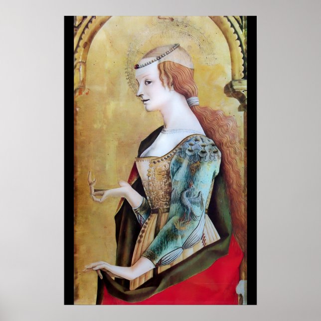 Póster SANTA MARÍA MAGDALENA 2 Oro,Rojo (Frente)