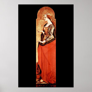 Póster SANTA MARÍA MAGDALENA 2 Oro,Rojo