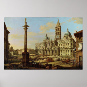 Póster Santa Maria Maggiore, Roma, 1739