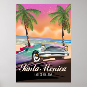 Póster Santa Mónica California EE. UU.