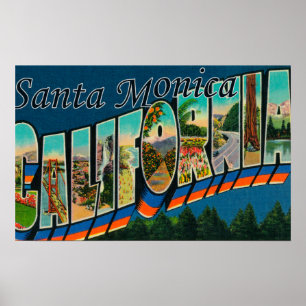 Póster Santa Mónica, California - escenas grandes de la